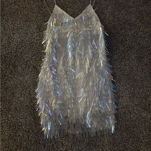 Iridescent Fringe Party Dress